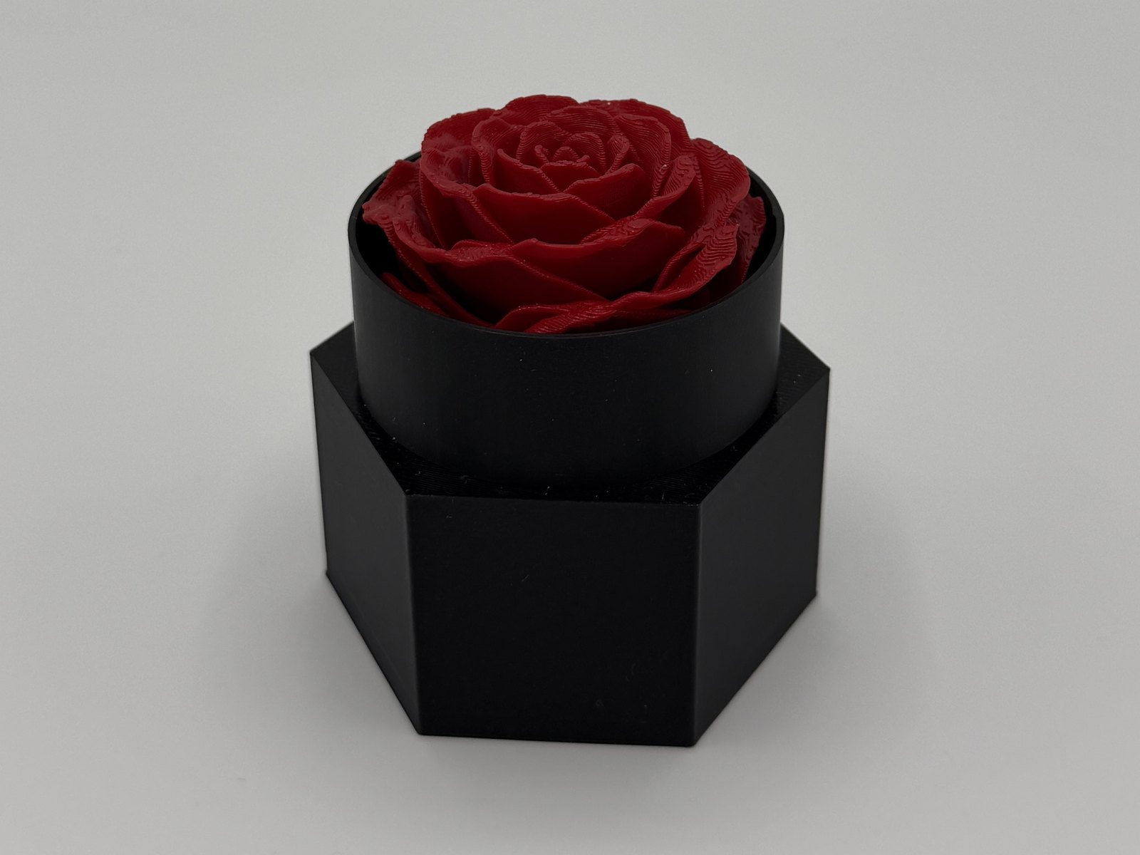 Rose éternelle connectée — coffret mariage