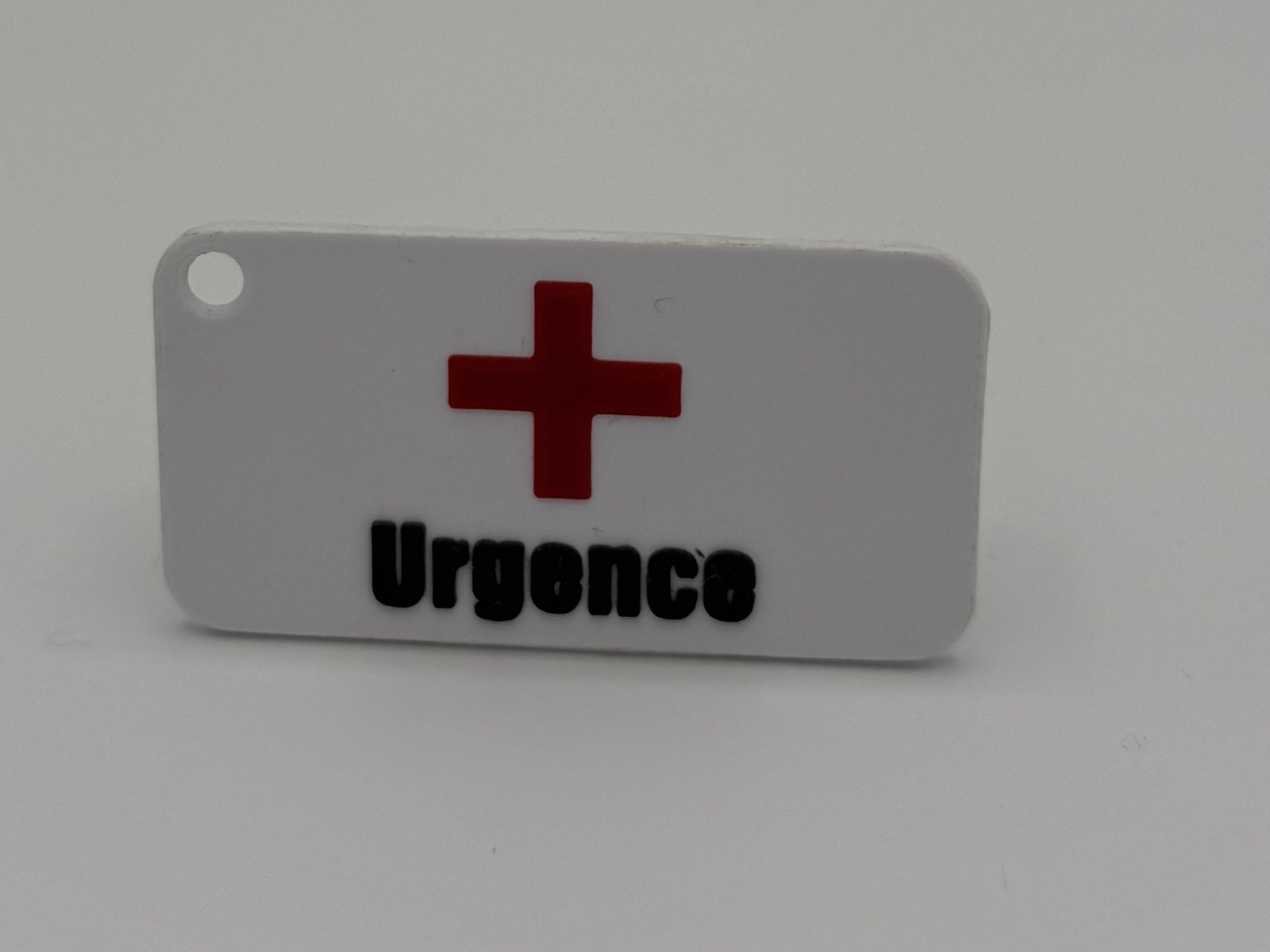 Porte-clés connecté — fiche d'urgence