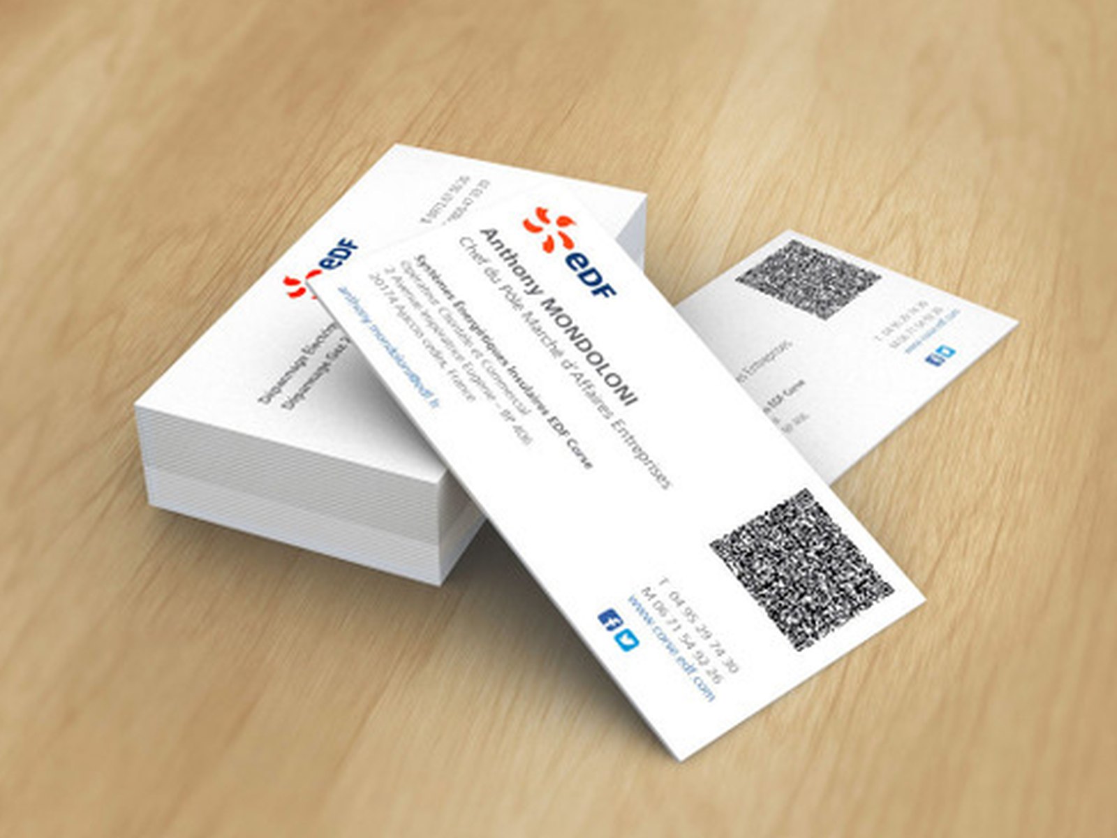 Cartes de visite quadri — EDF