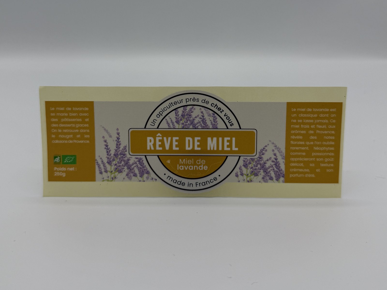 Étiquette adhésive — Rêve de Miel