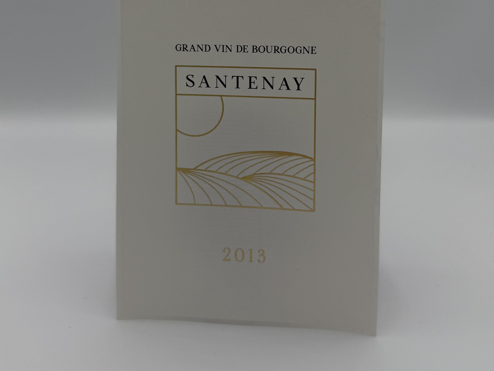 Étiquette de vin dorée — Santenay 2013