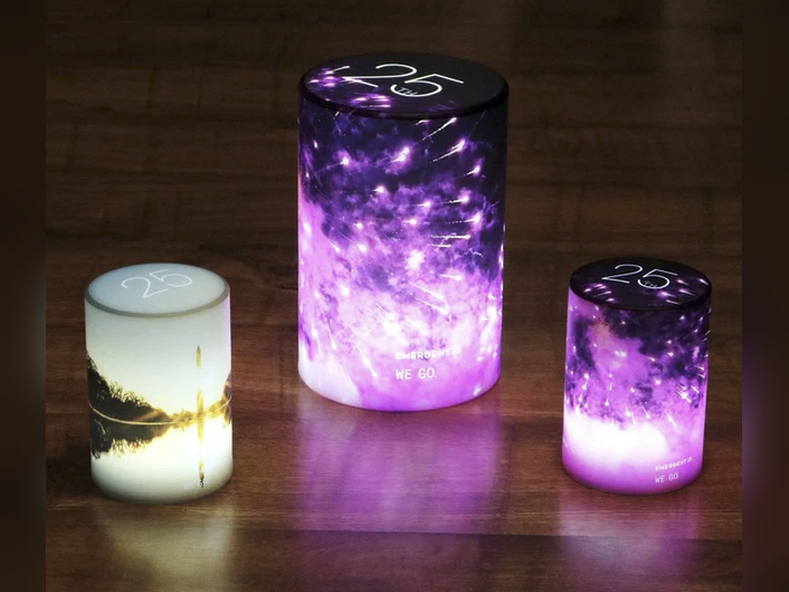 Lampes lumineuses personnalisées — 25 ans